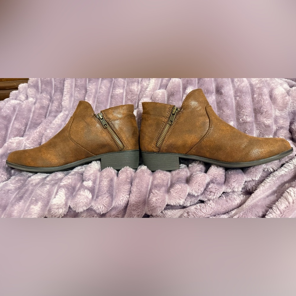 Sun + Stone Brown Ankle Boots